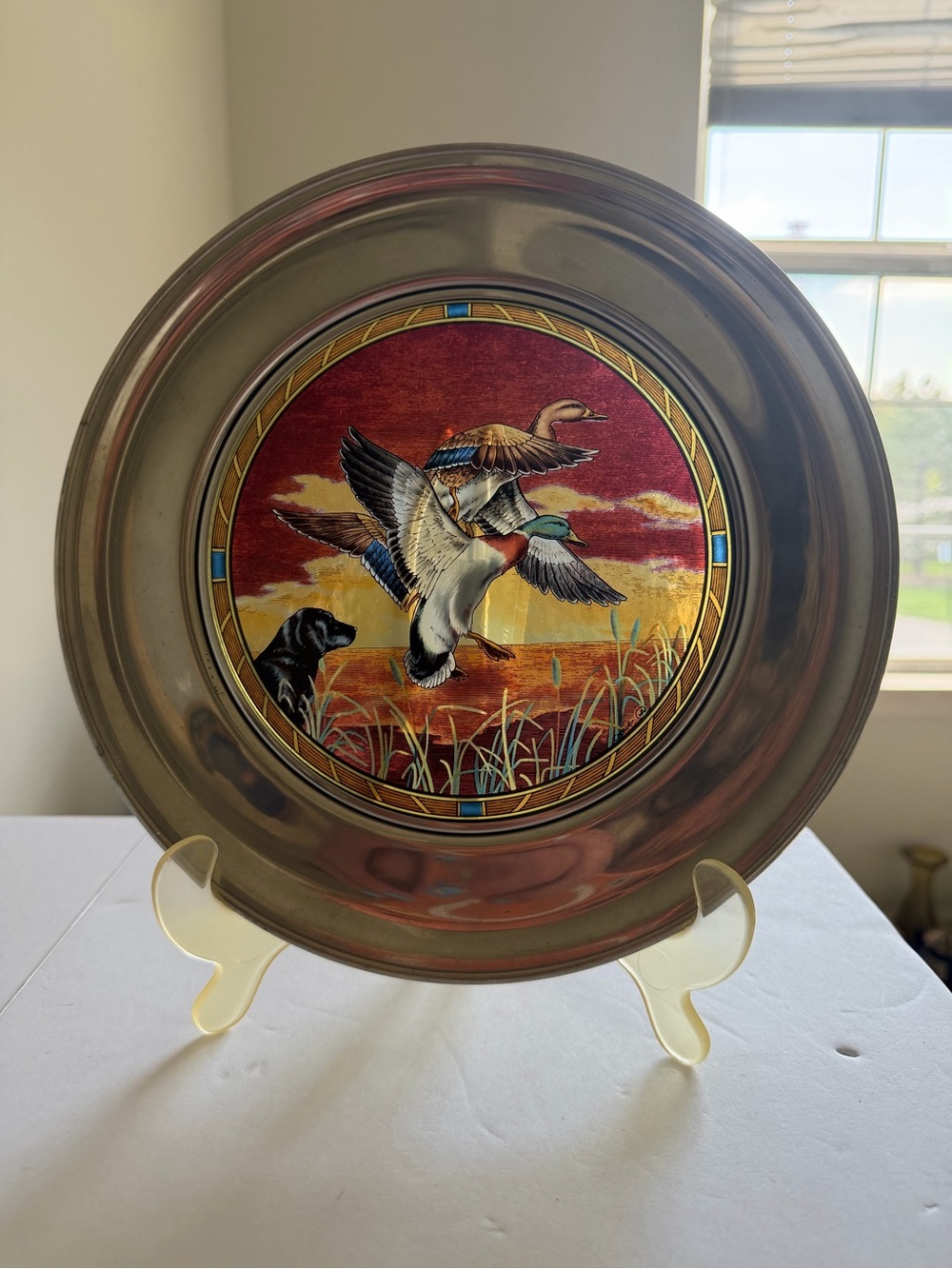 "Mallards at Dawn" by Philip Crowe (1989 Edition) Decorated Plate